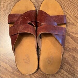 Chaco Women's Brown Leather Slide Sandals